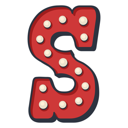 Carnival letter s color PNG Design