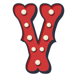 Carnaval letra v cor Desenho PNG