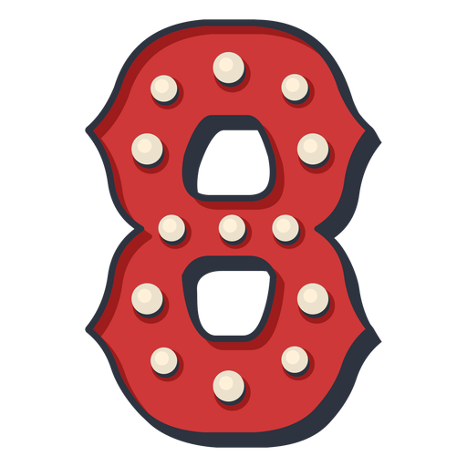 Carnival number eight color PNG Design