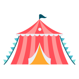 Pequena tenda de carnaval colorida Desenho PNG