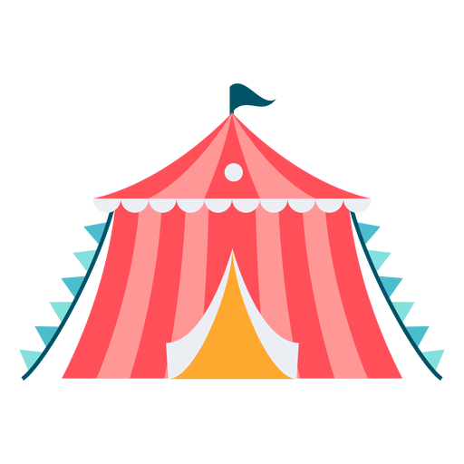 Pequena tenda de carnaval colorida Desenho PNG