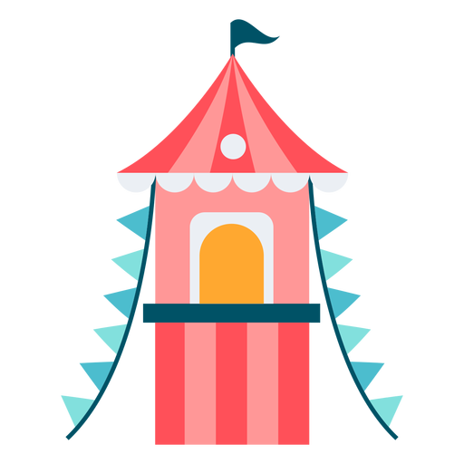 Carnival ticket booth color PNG Design