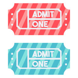 Carnival Tickets Color PNG & SVG Design For T-Shirts