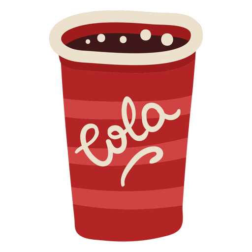 Cola cup drink color PNG Design