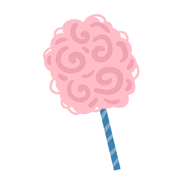 Cor de algodão doce Desenho PNG