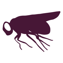 Fly left view silhouette PNG Design
