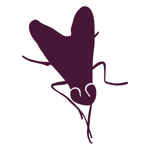 Fly top view silhouette PNG Design