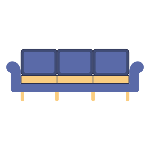 Furniture couch flat PNG Design