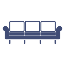 Furniture couch monochrome PNG Design Transparent PNG