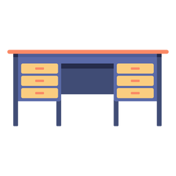 Möbel Schreibtisch flach PNG-Design