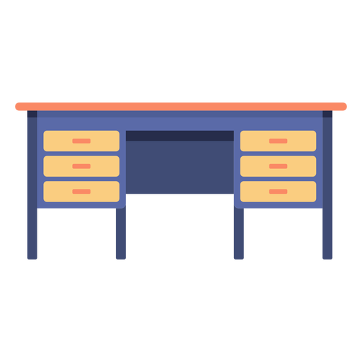 Escritorio de muebles plano Diseño PNG