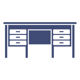 Escritorio de muebles monocromo Diseño PNG
