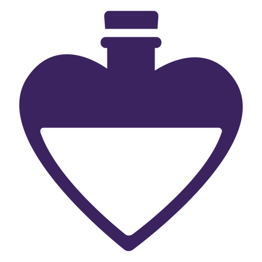 Botella de corazones Diseño PNG