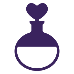 Hearts bottle round PNG Design