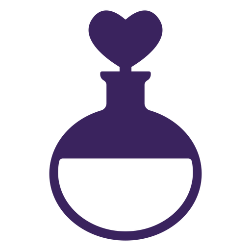 Hearts bottle round PNG Design