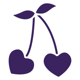 Cereja de corações Desenho PNG