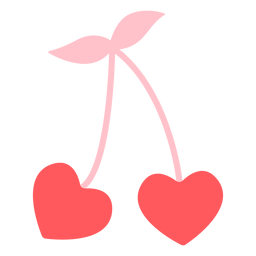 Hearts cherry color Transparent PNG