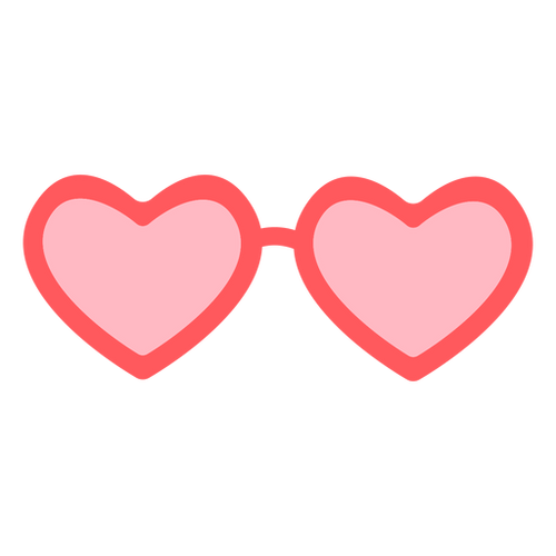 Lentes con corazones clearance