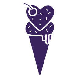 Hearts ice cream PNG Design