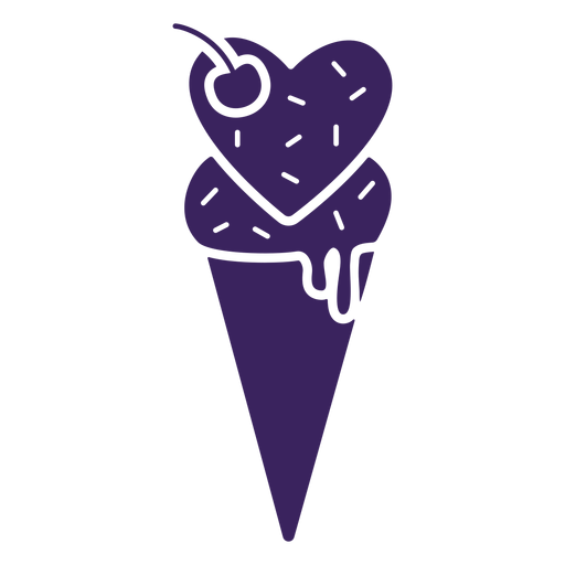 Hearts ice cream PNG Design