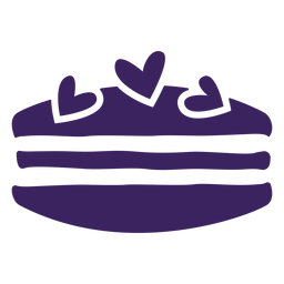 Hearts macaron PNG Design