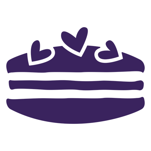 Macaron de corazones Diseño PNG