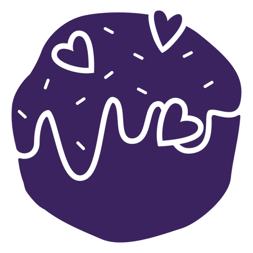 Muffin de corações Desenho PNG
