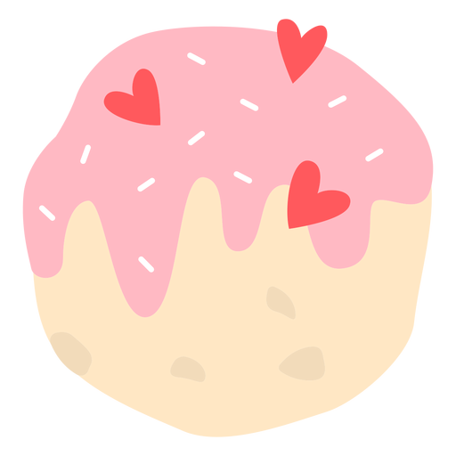 Corazones color muffin Diseño PNG