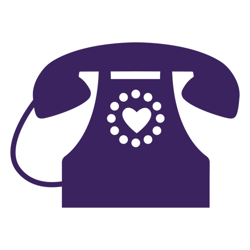 Hearts phone PNG Design