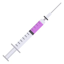 Inyector médico hospitalario plano Diseño PNG