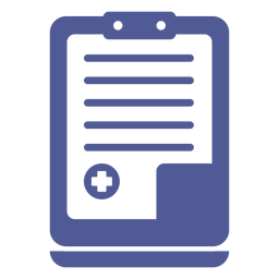 Bloc de notas de hospital monocromo Diseño PNG