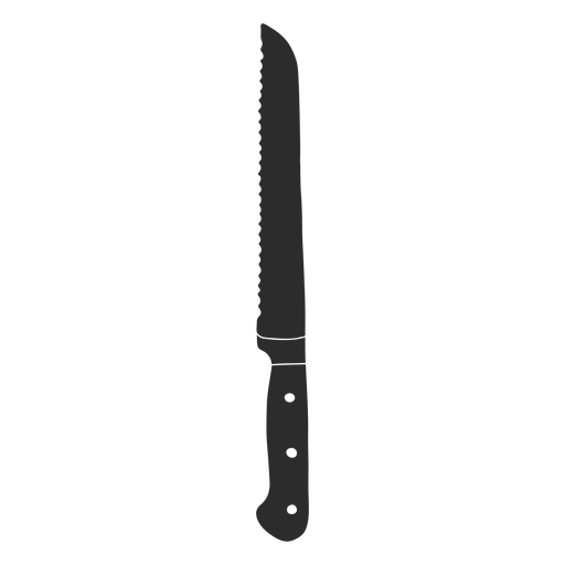 Silhueta de faca de pão de aço Desenho PNG