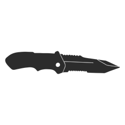 Knife camping silhouette PNG Design