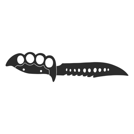 Knife knuckle silhouette PNG Design