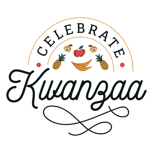 Kwanzaa feiern Schriftzug PNG-Design