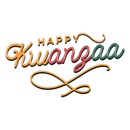 Kwanzaa happy lettering PNG Design