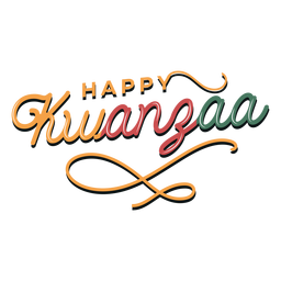 Letras alegres de Kwanzaa Desenho PNG Transparent PNG