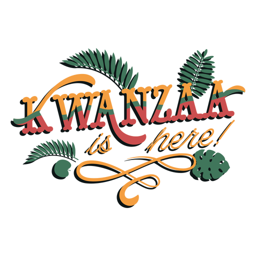 Letras Kwanzaa aqui Desenho PNG