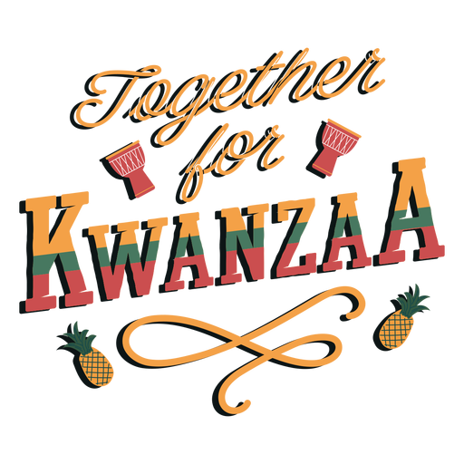 Kwanzaa zusammen Schriftzug PNG-Design