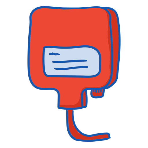 Nurse equipment blood bag color PNG Design