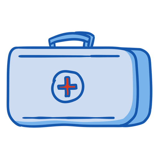 Nurse equipment first aid kit color PNG Design