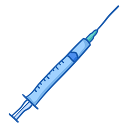 Nurse equipment syringe color PNG Design