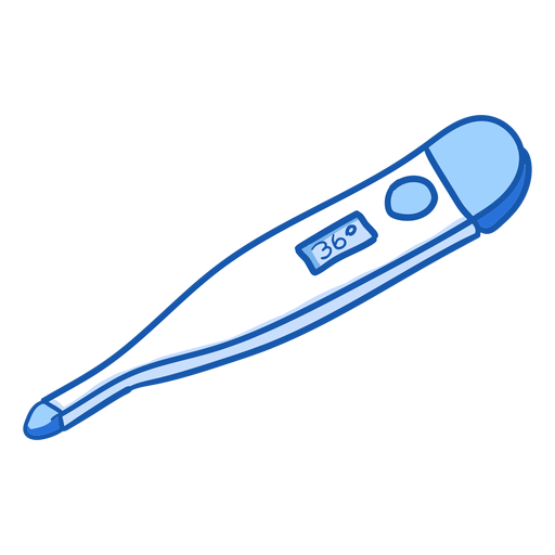 Nurse equipment thermometer color PNG Design