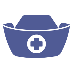 Sombrero de enfermera monocromo Diseño PNG