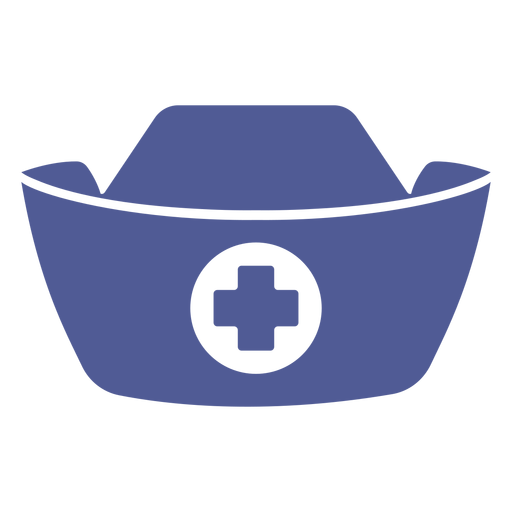 Sombrero de enfermera monocromo Diseño PNG