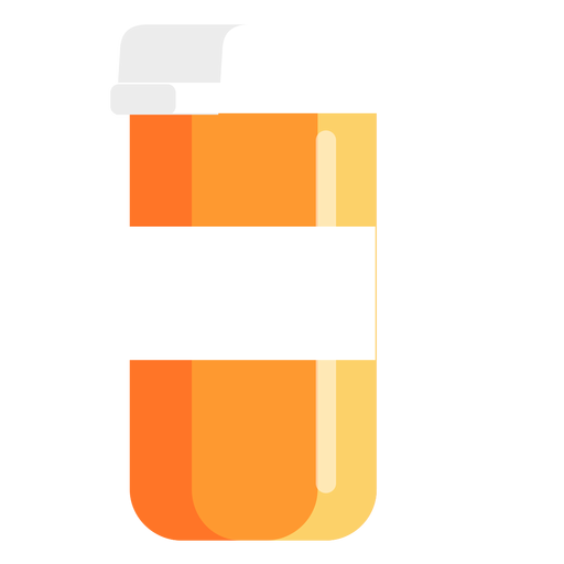 Envase de farmacia naranja plano Diseño PNG