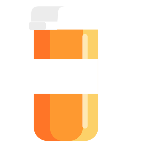 Pharmacy container orange flat PNG Design