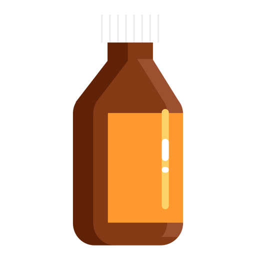 Frasco de farmácia plano laranja Desenho PNG