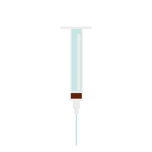 Pharmacy syringe flat PNG Design
