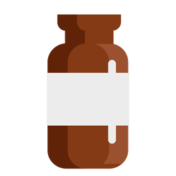 Tarro de tabletas de farmacia plano Diseño PNG